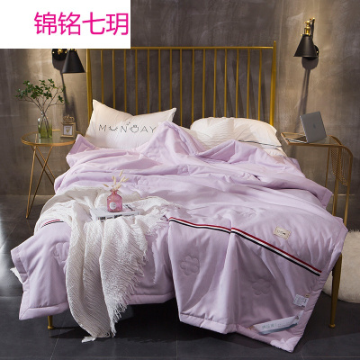 锦铭七玥厂家直销全棉彩棉棉花夏凉被空调被单双人儿童被床上用品批发团购