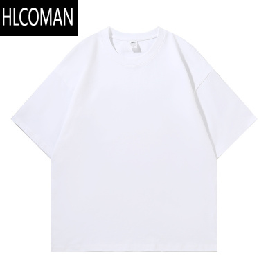 HLCOMAN夏季新款280g纯色短袖t恤男款oversize潮牌街头简约体恤