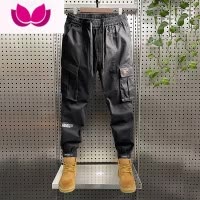 七斓春季美式复古工装裤子男士休闲男裤2022新款宽松大码束脚裤男
