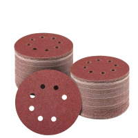 铁洋 背绒砂纸片 植绒砂纸片 5寸125mm8孔600目红砂 片