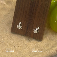 925纯银蝴蝶结贝珠耳钉女耳环耳饰小众简约设计2025礼物新送女朋友老婆情人节七夕生日礼物