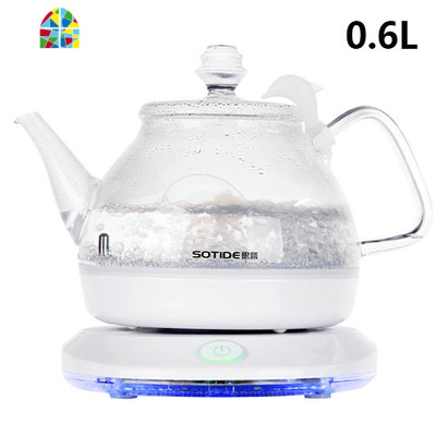 思腾玻璃电热水壶自动断电烧水壶 迷你家用透明泡茶小容量 FENGHOU 思腾A108壶盖