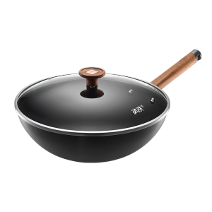 爱仕达(ASD)有钛不粘铁锅厨房家用无涂层炒菜锅燃气灶电磁炉通用商超同款 CF32T8Q 钛铁不粘炒锅 32cm