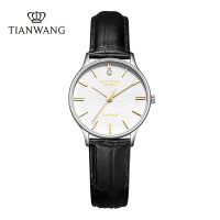 天王金标送福18K金镶钻女表休闲百搭女士手表皮带奢华石英表31331