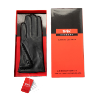 一羽 女式触屏羊皮手套LS 均码