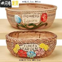 三维工匠大口径多肉花盆陶瓷简约创意个性肉肉拼盘粗陶特大号 安妮花盆2件套 大花盆容器