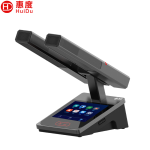 惠度(HuiDu)HD-8120C有线手拉手全数字会议系统话筒IP视像跟踪双机热备份台面式麦克风双方管款主席麦