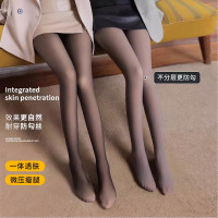 丝袜女春秋款空姐灰透肤黑色打底袜一体假透肉光腿神器薄款连裤袜