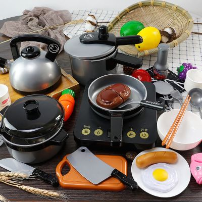 过家家厨房玩具女孩做饭炒菜切水果儿童玩具宝宝男孩仿真厨具套装莎丞