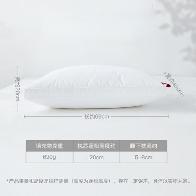 家柏饰(CORATED)出品蚕丝枕头枕芯纤维枕单人男女枕颈椎枕 一对拍二 成人