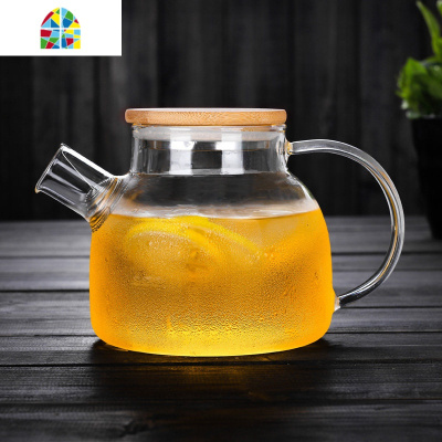 封后耐热玻璃防爆冷水壶套装加厚家用大容量凉水壶凉白开水杯壶果汁壶 FENGHO 1.6L胖胖凉水壶+6只园趣杯(加厚升级