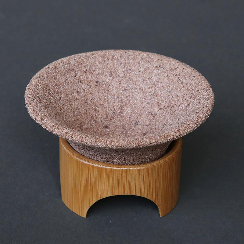 家柏饰(corated)无孔茶漏茶滤茶叶过滤器矿物石功夫茶具配件茶道零配