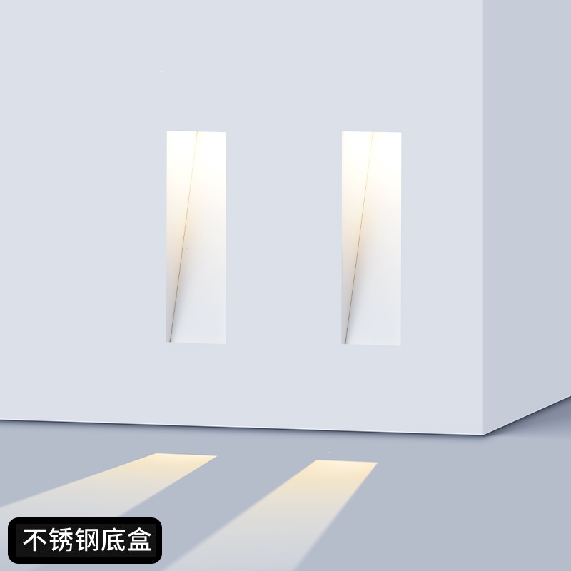 如华福禄无边框led感应地脚灯酒店过道墙角踏步灯楼梯灯嵌入式踢脚灯台阶室外