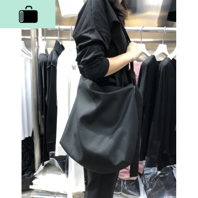 休闲单肩包包女装简约基本款斜跨挂包潮包6176NEW LAKE 黑色(小号)女斜挎包