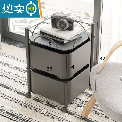 敬平可旋转厨房儿童用品网红置物架客厅零食床头蔬菜玩具小推车收纳架