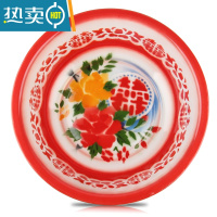 JING PING纯搪瓷双料特厚加深结婚婚庆盆老式怀旧复古经典盆面盆洗脸盆脚盆