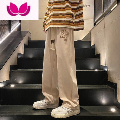 七斓垂感裤子男款夏季薄直筒阔腿宽松青少年运动卫裤男生休闲长裤