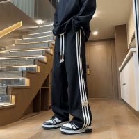 新款宽松休闲裤男韩版潮流百搭裤子夏季薄款坠感阔腿裤