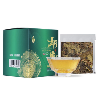 普洱茶生茶邦东黄金叶小薄片迷你小方砖方便快捷80g/盒