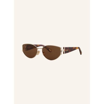 卡地亚(Cartier)女士金属框架椭圆形时尚太阳镜潮牌标志修身显脸