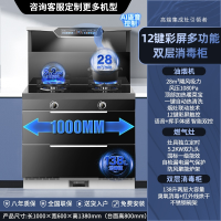 旺厨好太太 新款集成灶智能语音 侧吸大吸力抽油烟机燃气灶二星消毒柜家用烟灶消一体灶套装 自动清洗一级能效 液化气