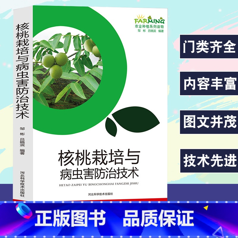 [正版]核桃栽培与病虫害防治技术农业种植系列读物概述核桃的种类与优良品种培育建园与园地管理与修剪主要病虫害嫁接苗木培
