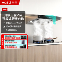 华帝(vatti)25.5m³抽油烟机跨界三腔惊世·S12直流变频1000Pa欧式挥手即开自清洁i11183