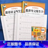 四年级上册+下册[语文+英语]全套共4本 [正版]四年级五年级小学生同步语文练字字帖人教版一年级二年级上册下册字帖每日一