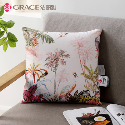 洁丽雅3D精梳棉抱枕被-白露JLY-YHE426 规格40x40cm 展开100x150cm