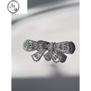 JiMivogueess赵露思同款金属锆石蝴蝶结发夹鸭嘴夹时髦质感满钻小众感 高品质如图/个