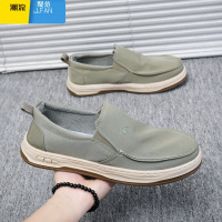 聚范新款休闲男鞋软底一脚蹬透气老北京工艺布鞋爸爸鞋男