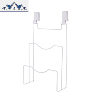 厨房背挂式锅盖架 家用免打孔壁挂砧板收纳架多功能铁艺菜板架 三维工匠