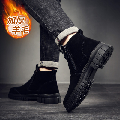 Ideamini棉鞋男冬季加绒保暖休闲百搭潮流高帮棉靴一体防滑雪地靴靴子