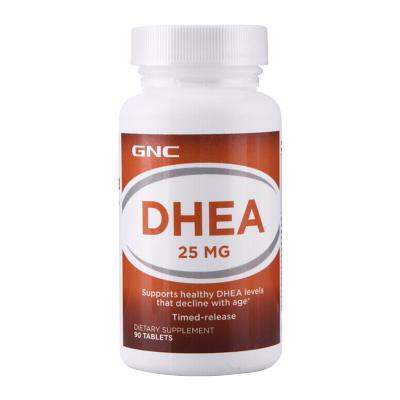 GNC健安喜DHEA美国进口女士备孕试管婴儿排进卵脱氢表雄酮雌激素补充片青春素帮助排卵DHEA25mg90片
