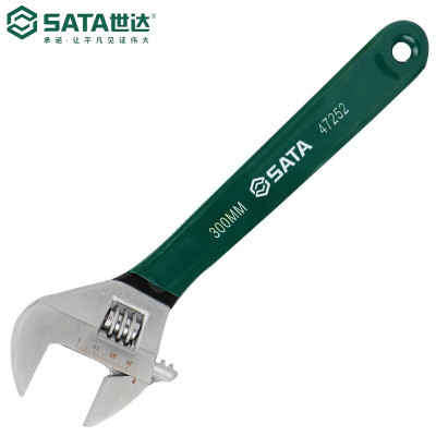 世达(SATA)沾塑欧式活动扳手 12寸 47252