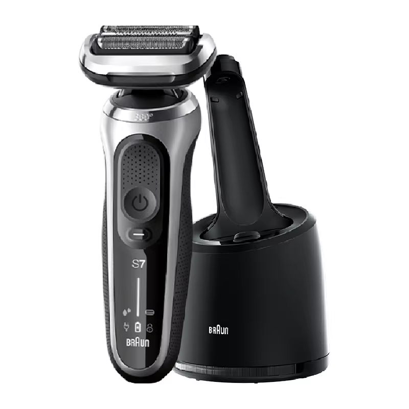 博朗(BRAUN)剃须刀雷霆7系7200cc高端进口电动刮胡刀智能清洁生日礼物