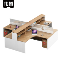 伟樽屏风办公桌四人位280*270*110cm张