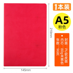 史泰博笔记本子大号加厚多功能日记本硬皮面96页a5商务笔记本办公会议随身便携软皮面工作记事本