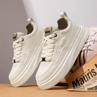 新款四季可穿男士舒适系带时尚拼色潮流百搭日常圆头套筒男款板鞋