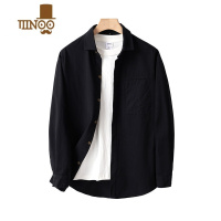 YANXU日系工装衬衫男长袖潮牌纯色衬衣帅气宽松休闲防晒外套