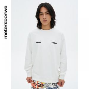 [1件5折价:89.5]美特斯邦威男圆领印花卫衣