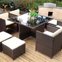 苏宁 金菲罗格 办公家具户外防晒桌椅庭院藤椅组合