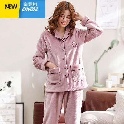 珊瑚绒情侣睡衣秋冬款韩版加厚法兰绒男士大码家居服女冬甜美套装卓思哲