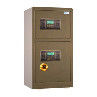 臻远全钢实心防盗保险柜 高150cm双门双层密码款古铜色