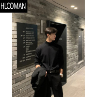 HLCOMAN双面德绒卫衣男款轻熟风男装大衣内搭上衣可外穿半高领打底衫