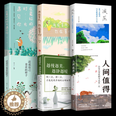 [醉染正版]全6册 减压365日枕边心灵抚慰迷人小句+人间值得+我在等风+活成自己 缓解焦虑自控力情绪急救心灵与修养 自