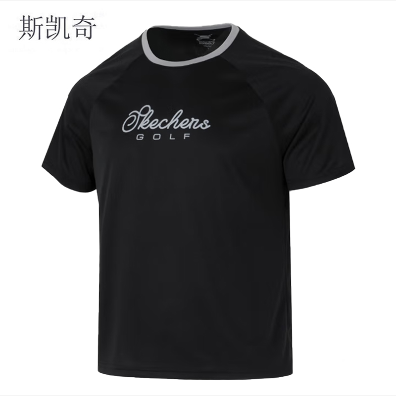 斯凯奇 男士夏季拼接短袖 P225U125-03K8M 件