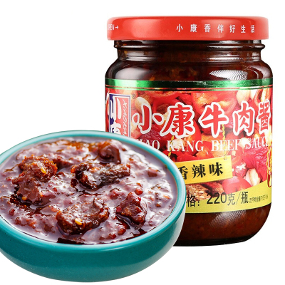 小康(XIAOKANG) 牛肉酱香辣味220g/瓶 调味酱咸菜酱肉酱辣椒酱