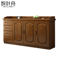 智叶舟木质矮柜三门四抽150*40*80cm台
