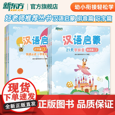 [新东方店]好老师丛书汉语启蒙拼读篇识字篇 幼小衔接学龄前儿童幼升小一年级低年级拼读入门识字认读 配套资源